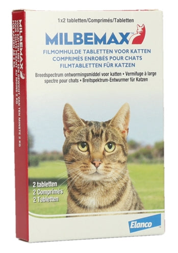 Milbemax Tablet Ontworming Kat 2-8Kg 2Tbl